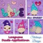 Preview: Stickdatei Set 5in1 Lovegnome Doodle-Applikationen